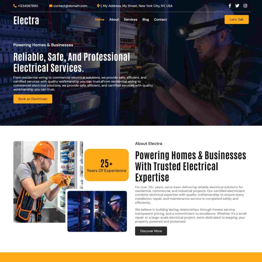 Electra - szablon Technology