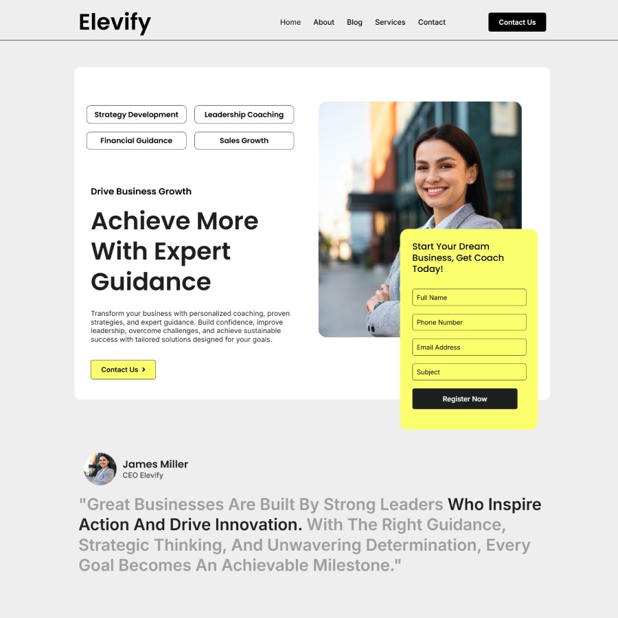Elevify - szablon Consulting
