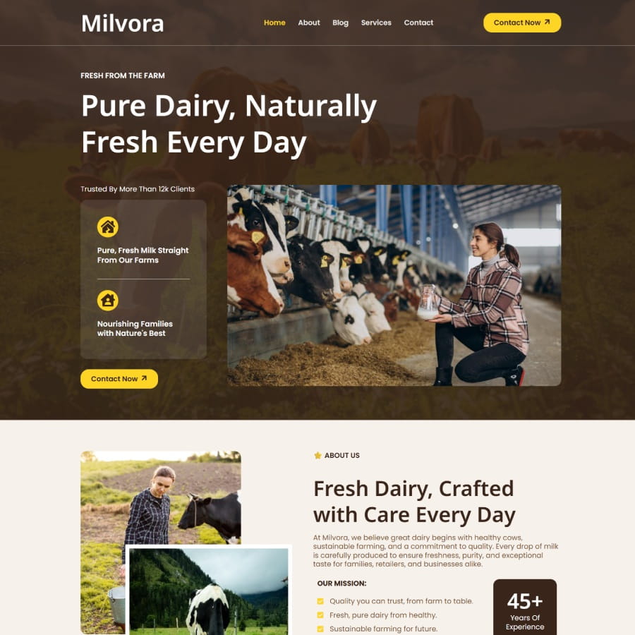 Milvora - szablon Business
