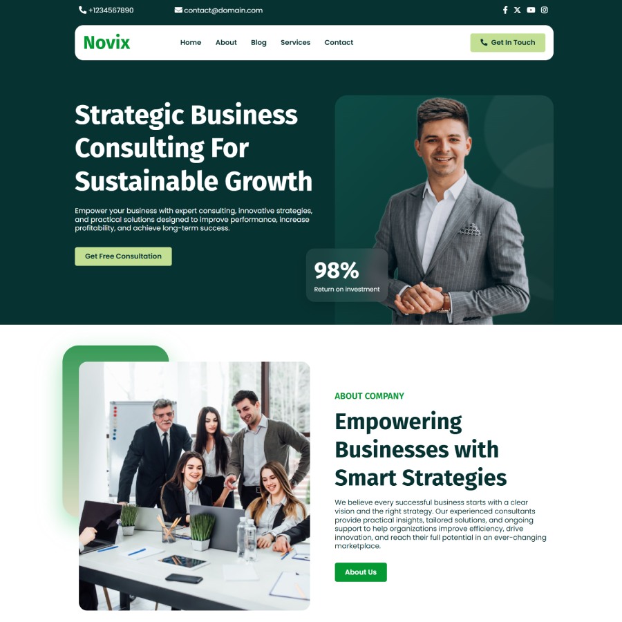 Novix - szablon Portfolio